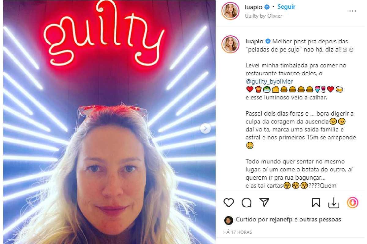 Luana Piovani falou sobre o sentimento de culpa na maternidade