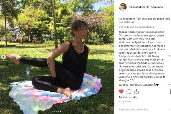 Foto: Reprodução Instagram / @julianadidone