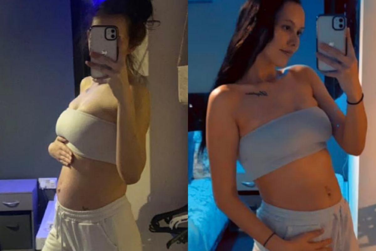 Grávida chama atenção pelo tamanho da barriga