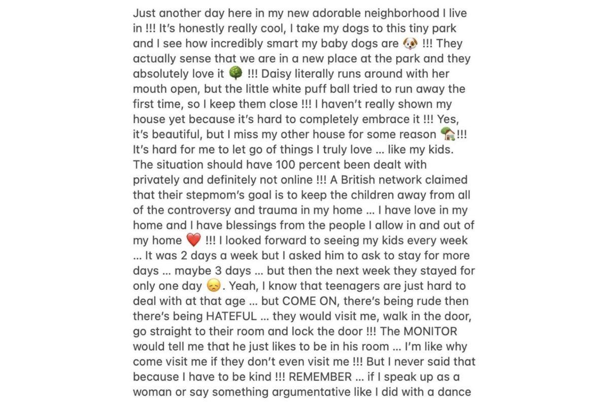 Britney Spears desabafou sobre a relação que tem com os filhos