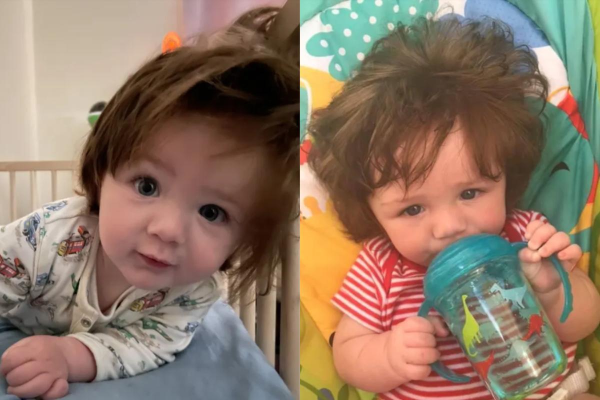 Charlie e a mãe já foram parados mais de 10 vezes devido o cabelo do bebê de 9 meses)