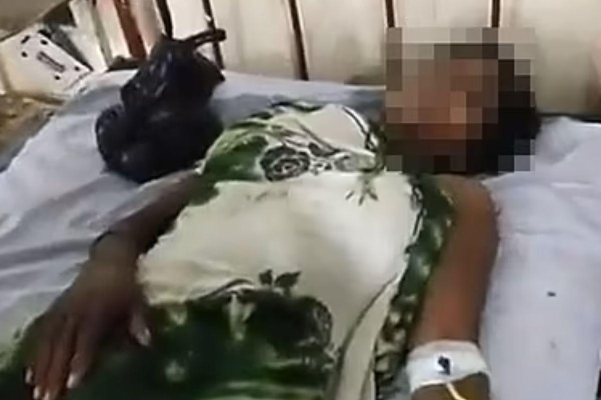 Mãe fica ferida após lutar contra animal