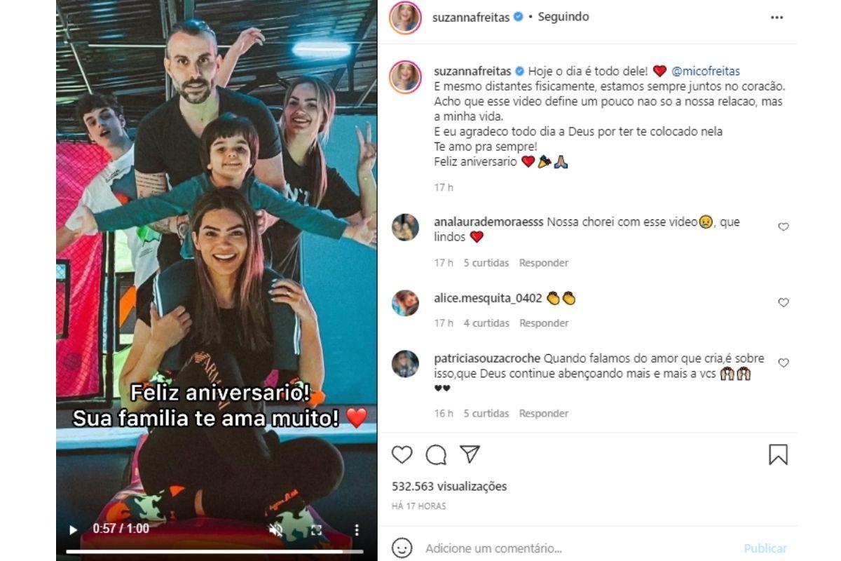 Suzanna faz homenagem a Mico Freitas