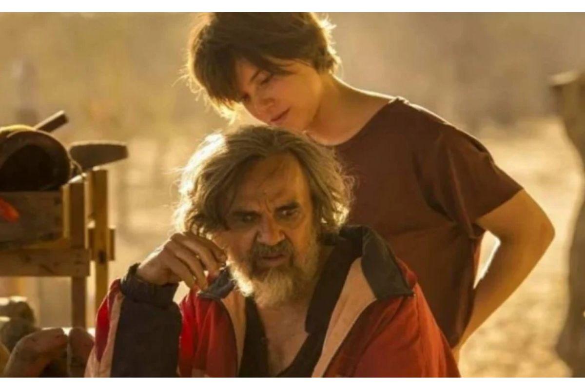 Alice e Jose durante gravação da novela