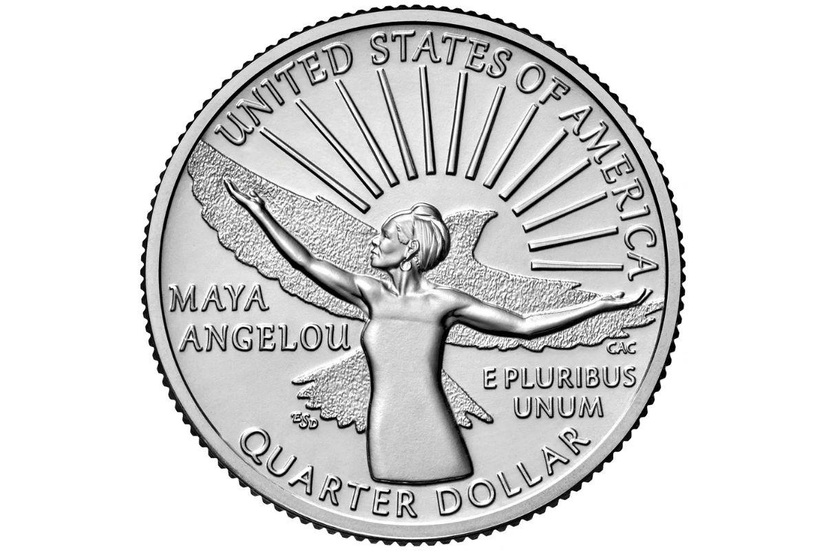 Verso da moeda de 25 centavos de dólar