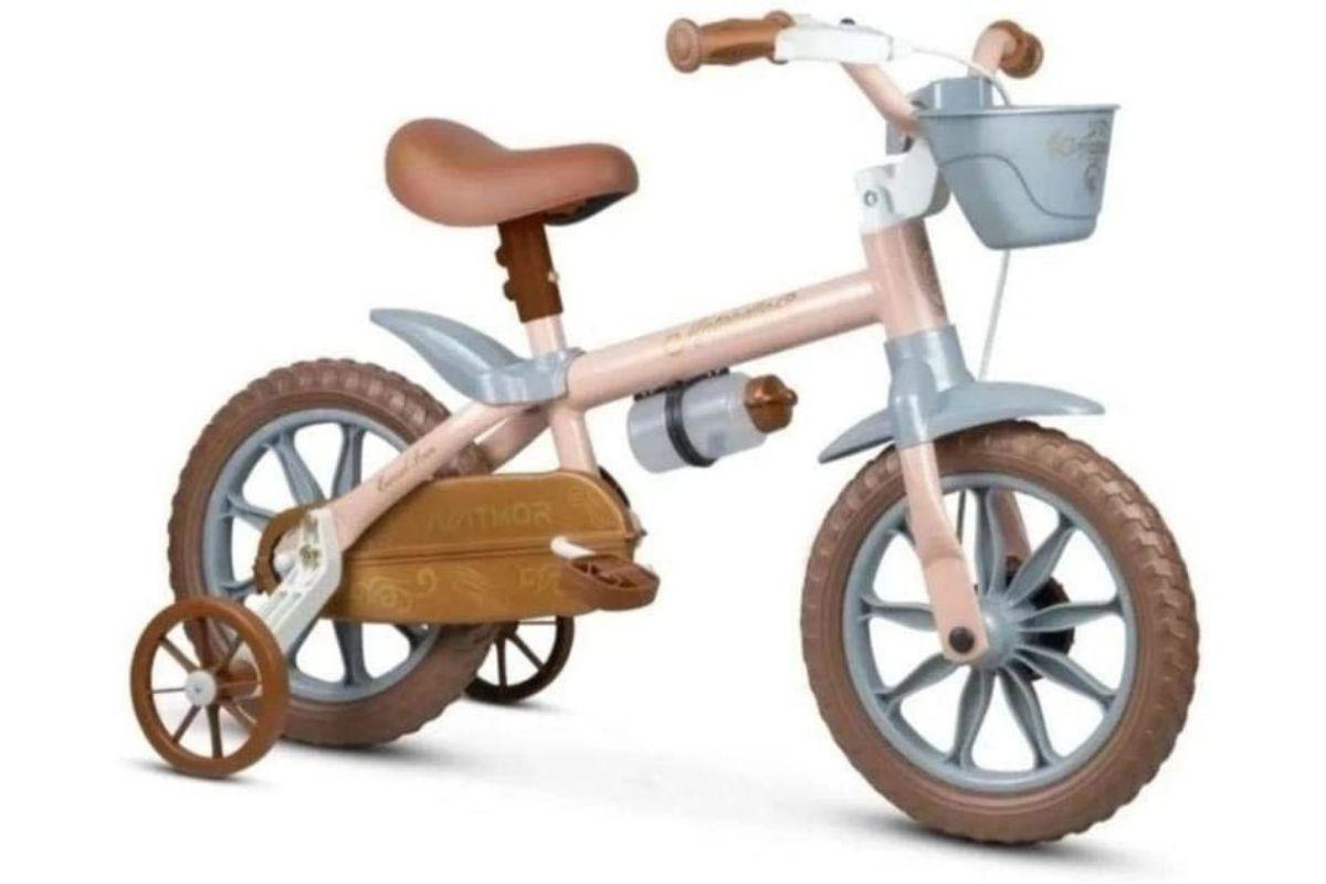 Bicicleta Infantil Aro 12 Mini Antonella com Rodinhas, Nathor