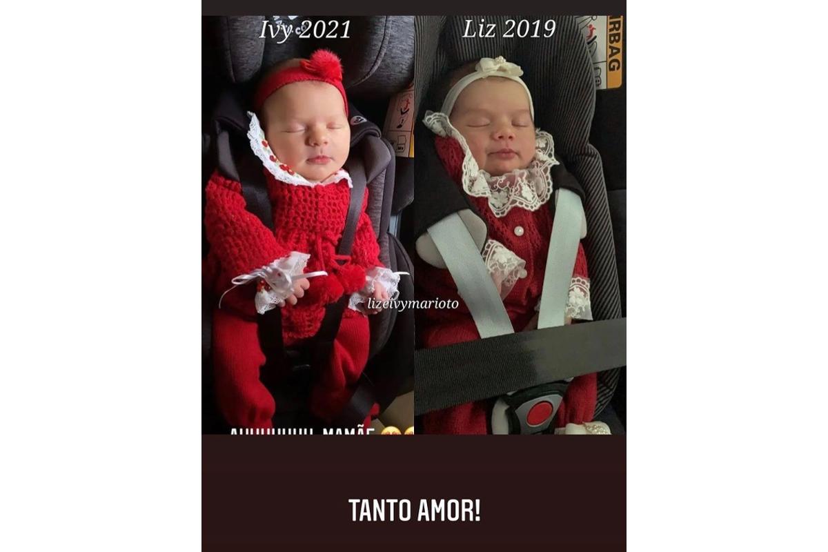 Thaeme comparou Liz e Ivy quando recém-nascidas