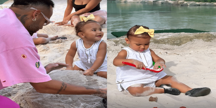 Bruna Biancardi e Neymar curtem o carnaval com a filha Mavie e mostram momento em foto