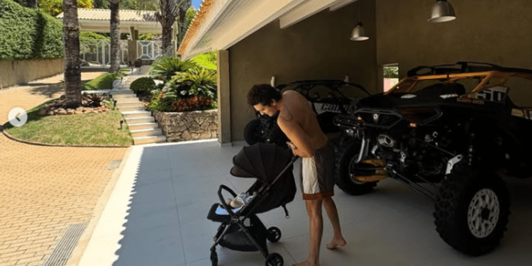 Luan Santana compartilha momento fofo com a filha e brinca sobre o bloquinho unidos da Serena