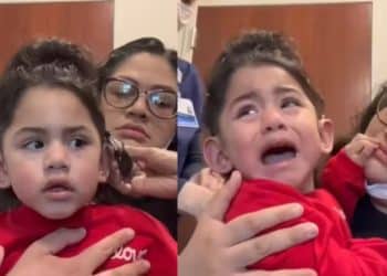 Menina com deficiência auditiva ouve a voz da mãe pela primeira vez e reação emociona; Veja o vídeo