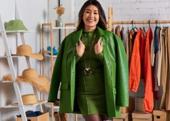 Outono em tom de verde! elegância natural no vestido da estação