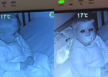 Mãe liga a babá eletrônica 10 minutos depois da filha dormir e se assusta com uma cena inusitada
