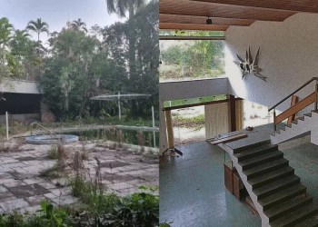 Influenciador grava vídeo em mansão de Pelé e expõe cenário de abandono; veja imagens