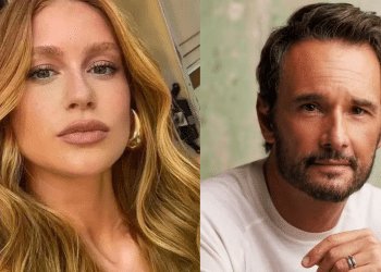 Marina Ruy Barbosa aparece ao lado de Rodrigo Santoro em torneio de tênis