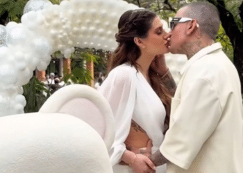 MC Guimê será pai de uma menina e revela nome escolhido com Fernanda Stroschein