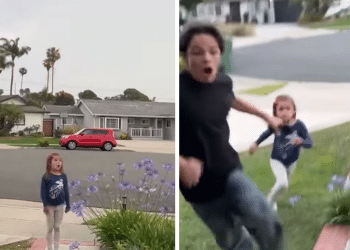 Raio cai perto de menina de 6 anos e mãe registra o momento assustador; veja o vídeo