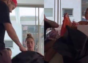 Virginia e Zé Felipe se reúnem para abrir os presentes da festa da filha Maria Alice