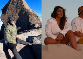 Ao escalar montanha, Gominho ‘conversa’ e se despede de Preta Gil