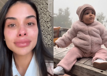 Munik Nunes chora ao relatar problema com filha em hotel que ‘não permite crianças’