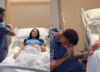 Bruna Biancardi publica bastidores do nascimento de Mel e registra emoção de Neymar