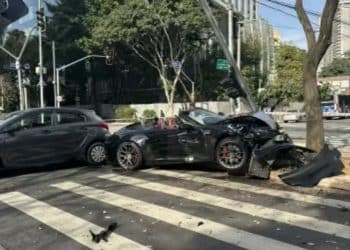 Câmera de segurança flagra momento exato do acidente de Bia Miranda e Gato Preto quem estava errado; veja o vídeo