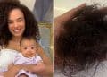Lucy Ramos se assusta com queda de cabelo após nascimento de sua filha Kyara: “Sei que faz parte”