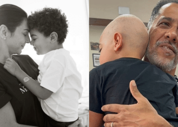 Filho de 4 anos de jornalista da Globo raspa a cabeça durante tratamento contra leucemia