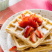 Waffles com morango