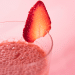 copo de vitamina rosa de morango