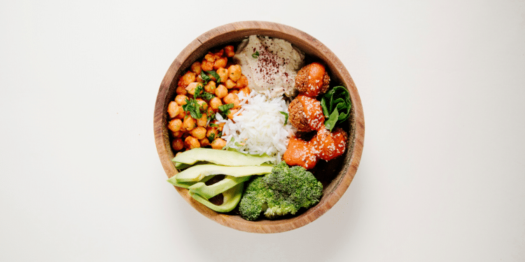 Bowl com alimentos saudáveis