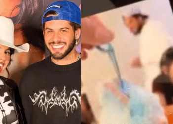 Ana Castela e Zé Felipe são flagrados juntos na casa da cantora