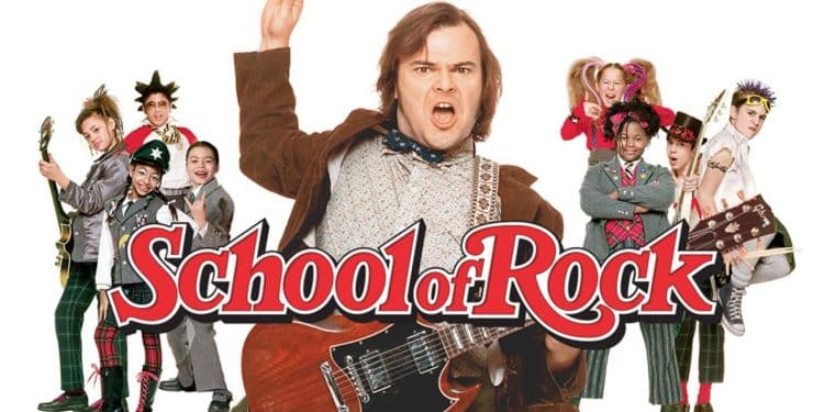 Pôster de Escola de Rock, um dos filmes da lista.