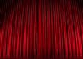 Cortina vermelha de teatro.