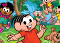 Na imagem estão presentes personagens da franquia comnhecida como Turma da Mônica