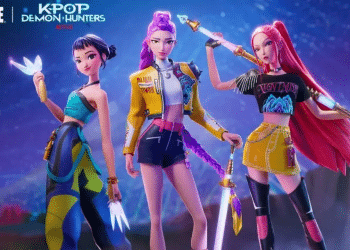 Imagem das personagens do filme Guerreiras do K-pop