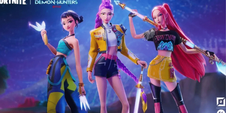 Imagem das personagens do filme Guerreiras do K-pop