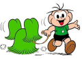 Floquinho e cebolinha, personagens da Turma da Mônica
