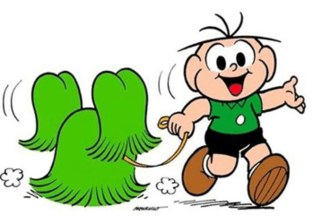 Floquinho e cebolinha, personagens da Turma da Mônica