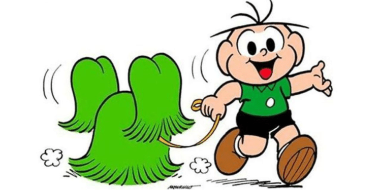 Floquinho e cebolinha, personagens da Turma da Mônica