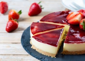 Cheesecake de morango.