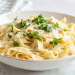 Receita de macarrão cremoso.