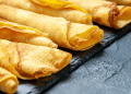 Receita de panqueca de frango desfiado.