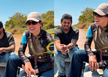 Amigo de Ana Castela flagra momento fofo da cantora com Zé Felipe no Pantanal