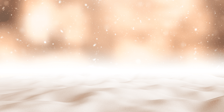 A imagem transmite neve
