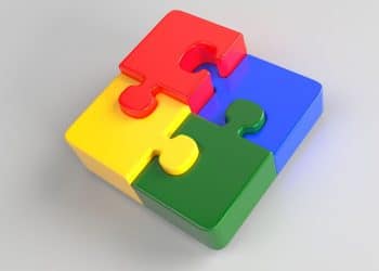 Quebra-cabeça representando a relação entre autismo e covid-19.