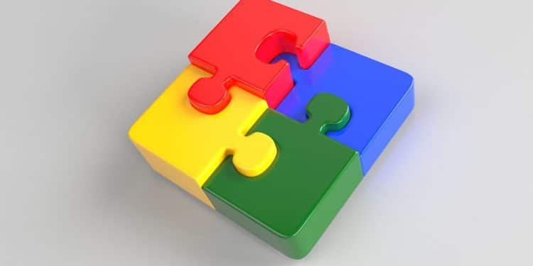 Quebra-cabeça representando a relação entre autismo e covid-19.