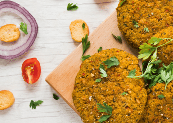 Hambúrguer vegetariano de lentilha