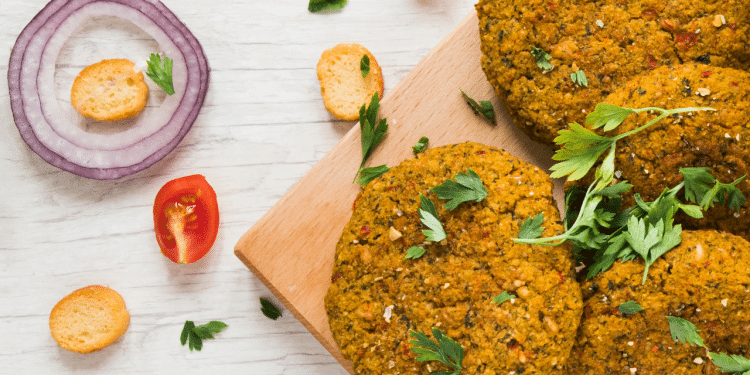 Hambúrguer vegetariano de lentilha