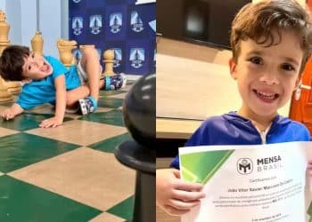 Imagens de João Vítor, menino com QI de 137.