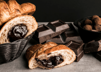 Receita de pão de nutella.